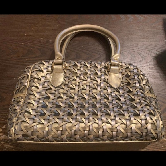 Vintage Gold/Silver Woven Warren Reed Handbag - Picture 1 of 8